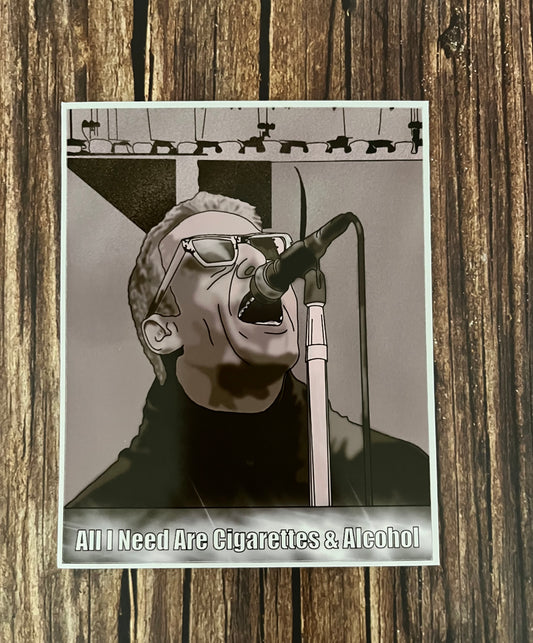 Liam Gallagher Wine Sticker Labels