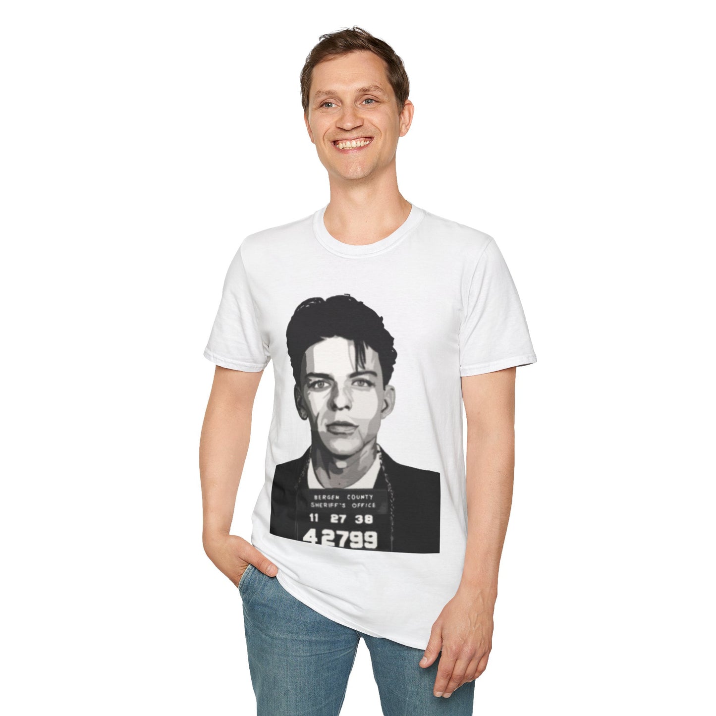 Frank Sinatra Mugshot Portrait Graphic T-Shirt