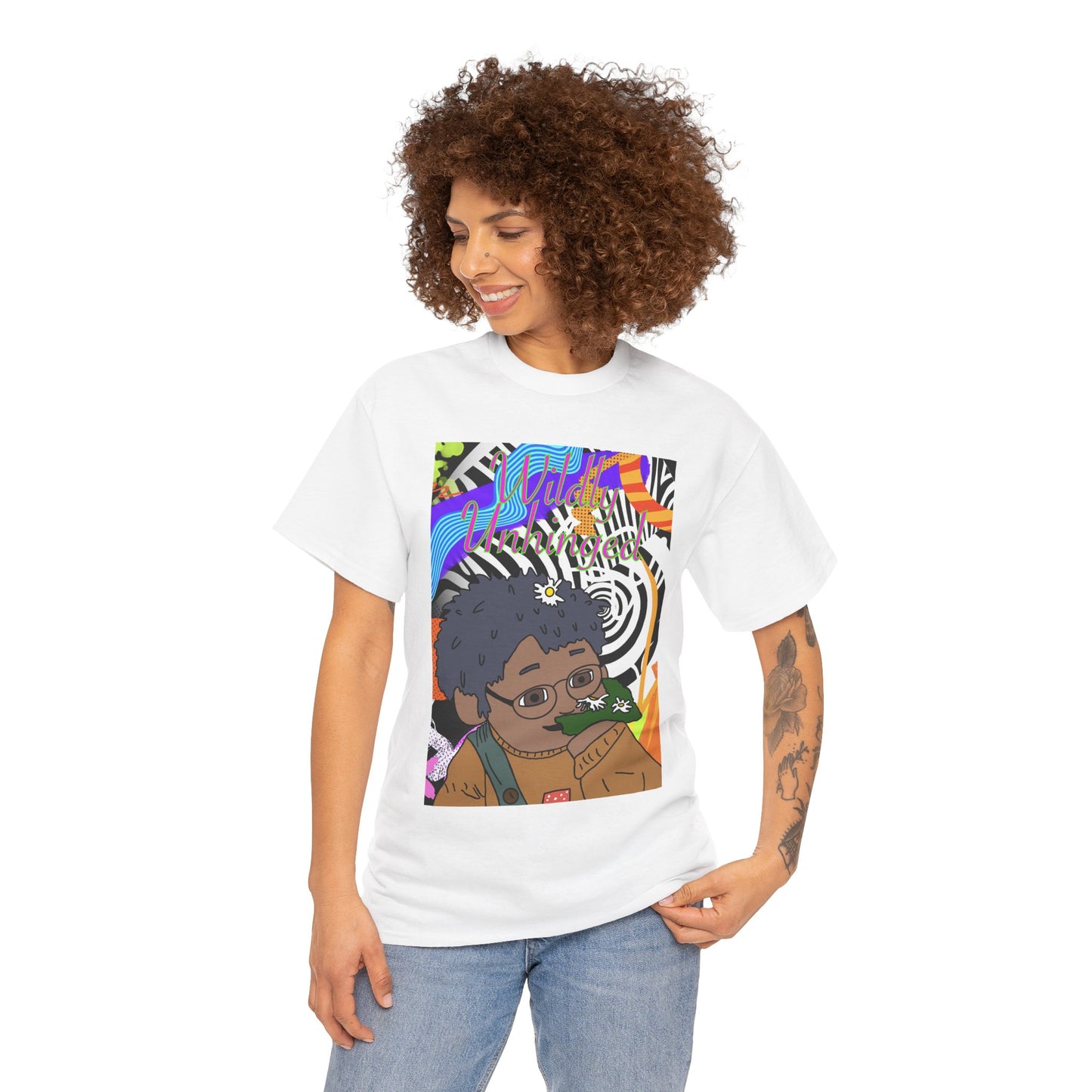 Graphic Tee — Retro Wildly Unhinged Psychedelic Design