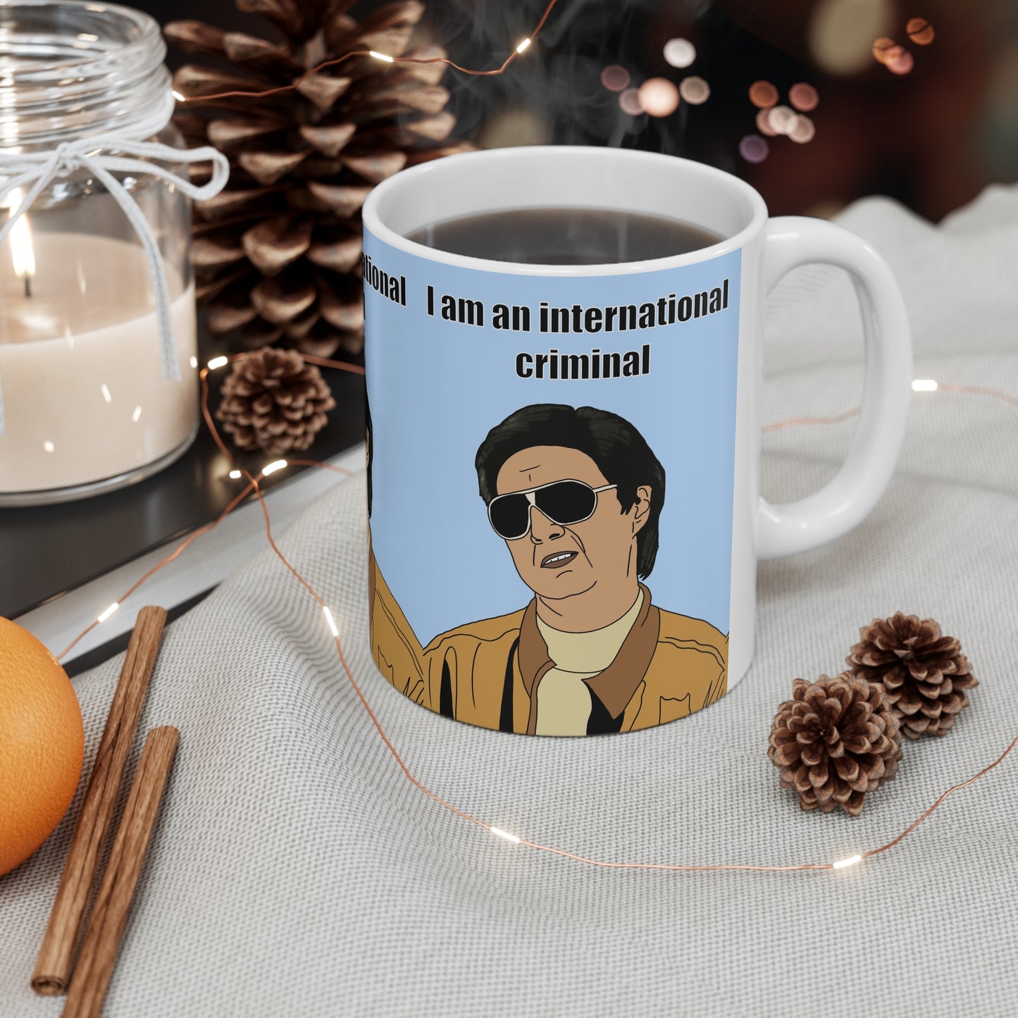 The Hangover Mr Chow  — "I Am an International Criminal" Retro Movie Quote Coffee Cup