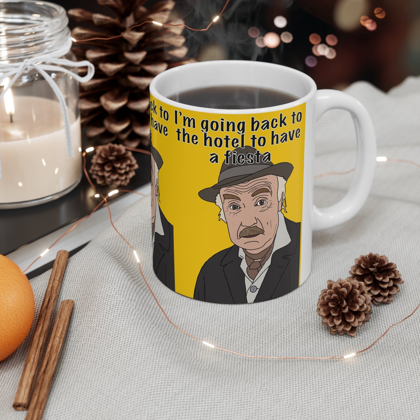 Grandad Only Fools — "I'm going back to the hotel to have a fiesta" Ceramic Coffee Cup