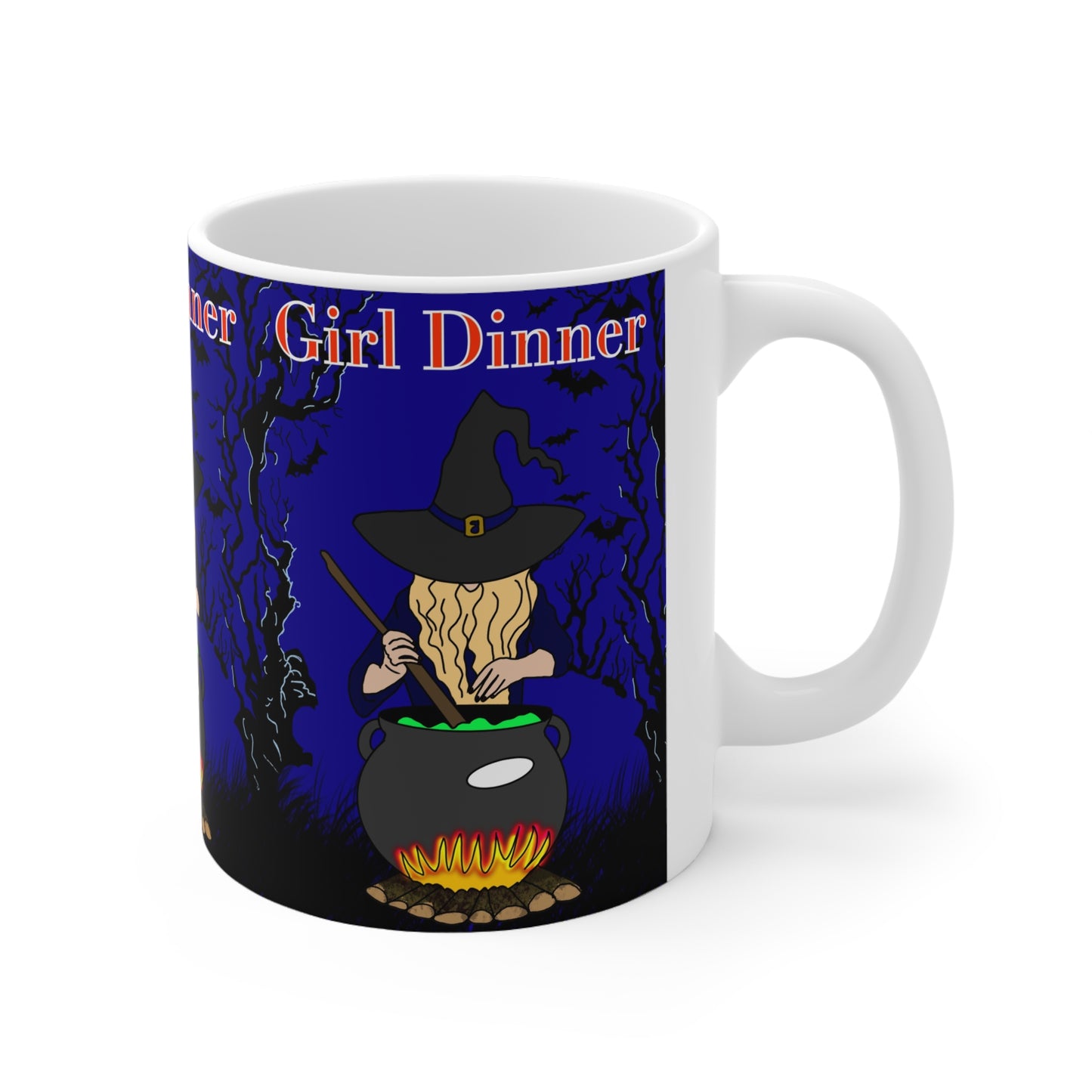 Witch Girl Dinner Coffee Mug — Halloween Ceramic
