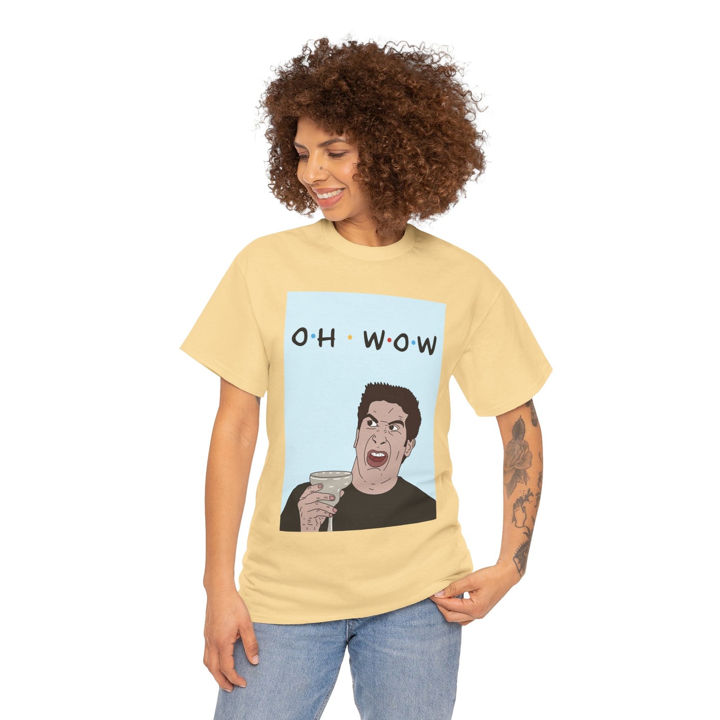 Friends Tee — 'Oh Wow' Funny Ross Geller Shirt