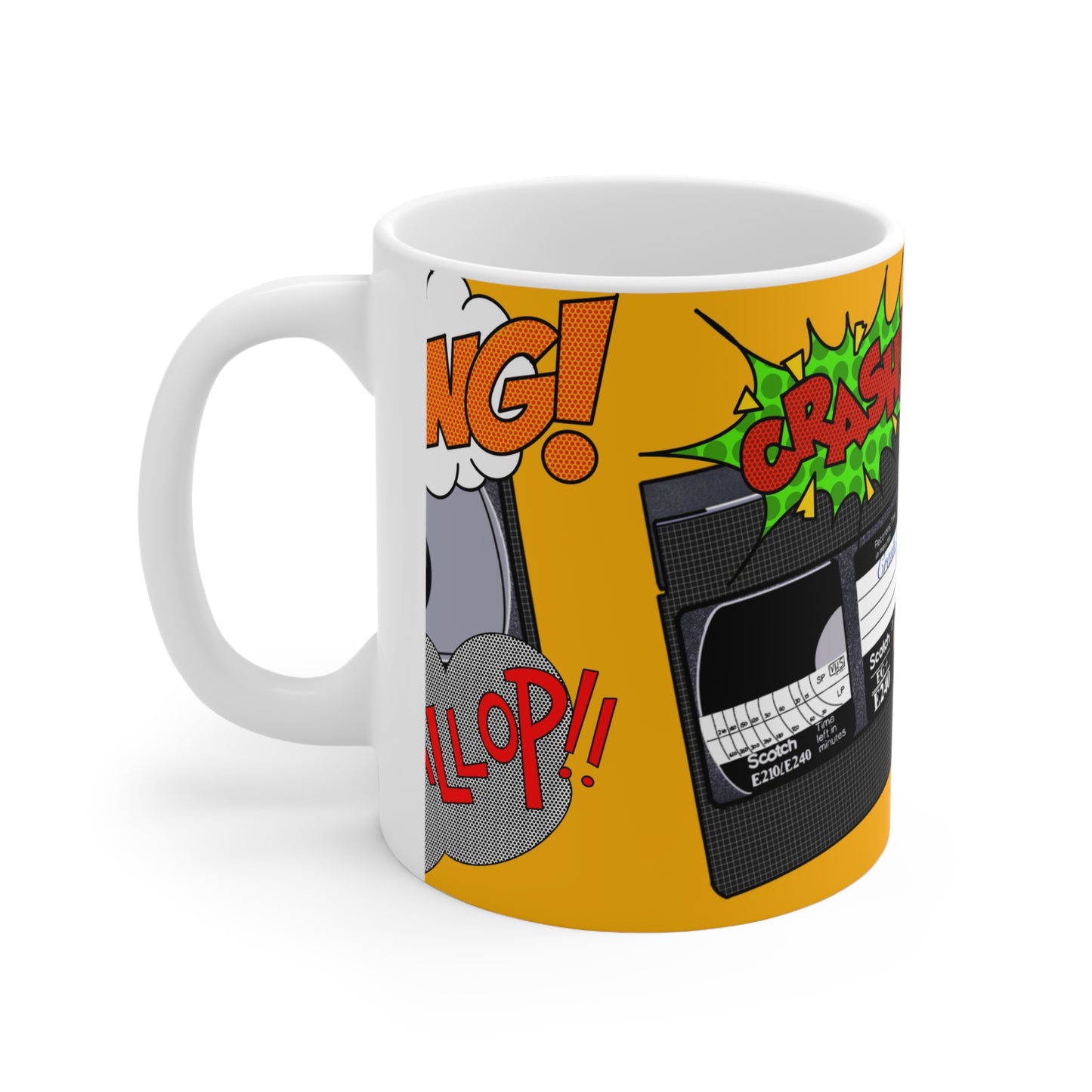 Retro Alan Partridge Pop Art Coffee Mug — 'Bang! Crash! Wallop!' 11oz & 15oz