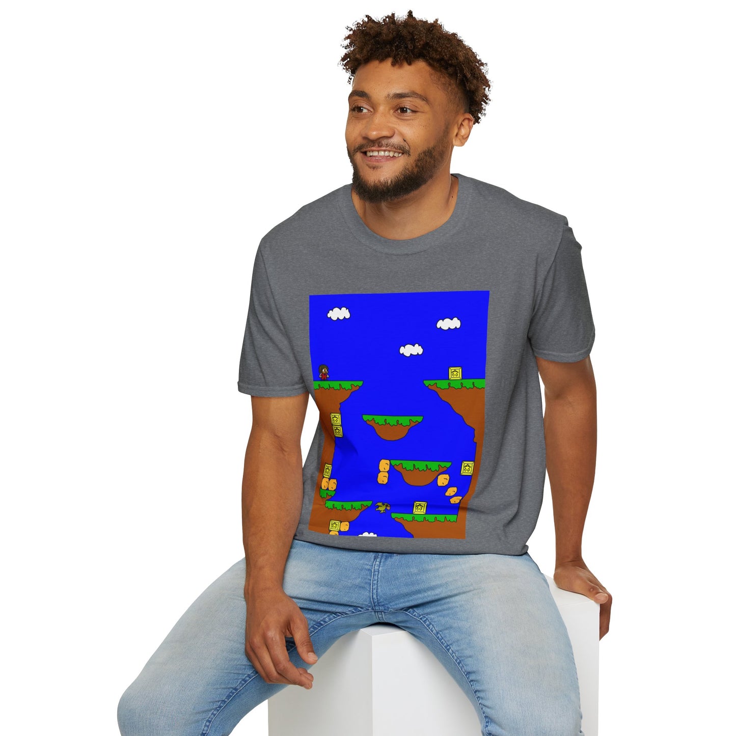 Alex The Kid Retro Pixel Platformer T-Shirt — Vintage Video Game Level Design Tee