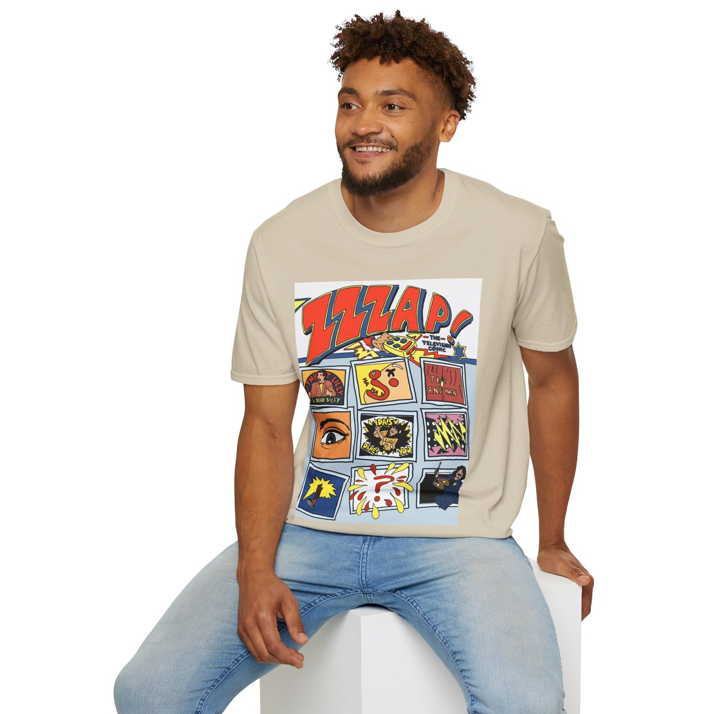 ZZZAP! TV Show 90s Comic Panel Graphic T-Shirt