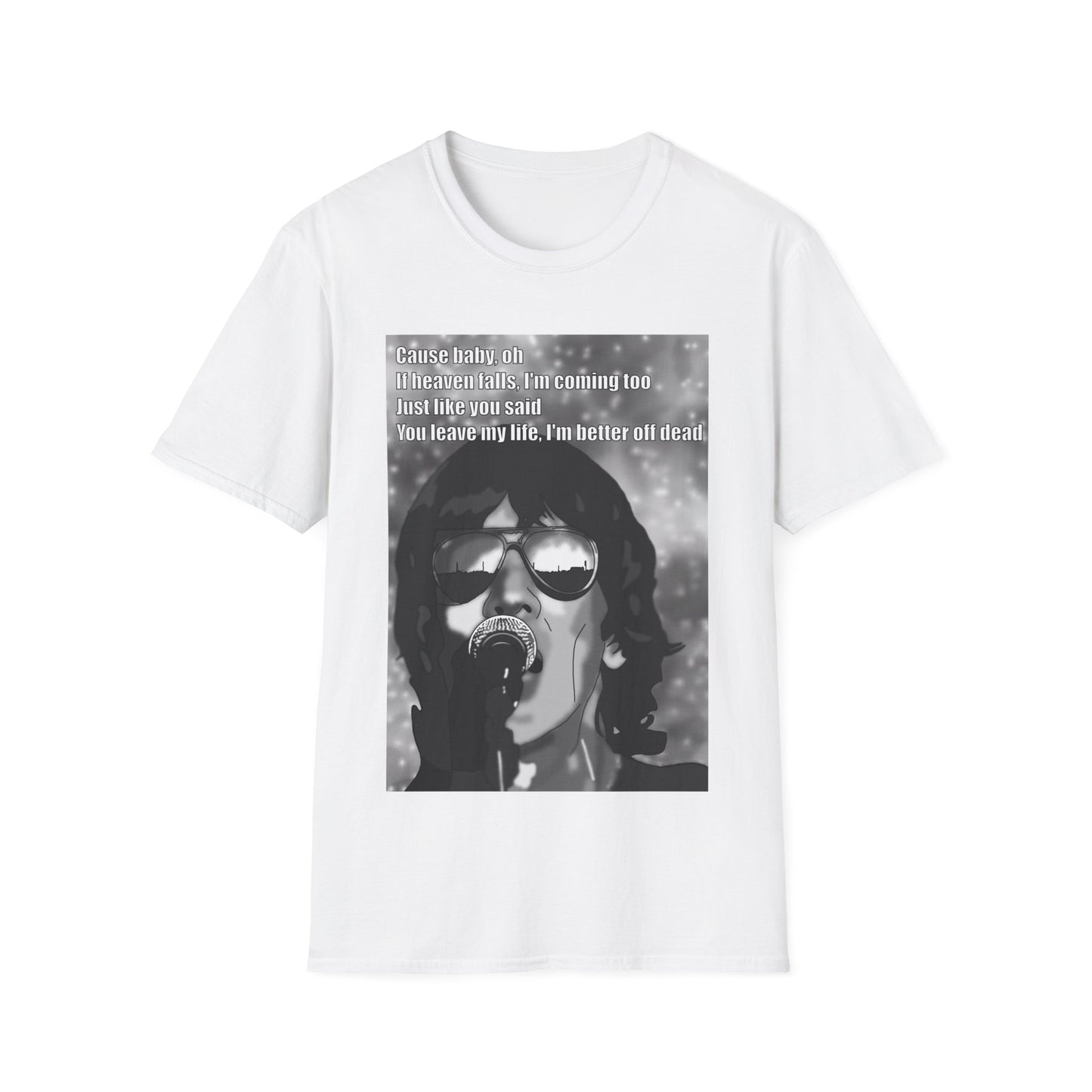 Richard Ashcroft Sonnet Retro Rock Singer T‑Shirt with Lyrics — Vintage Monochrome Band Tee
