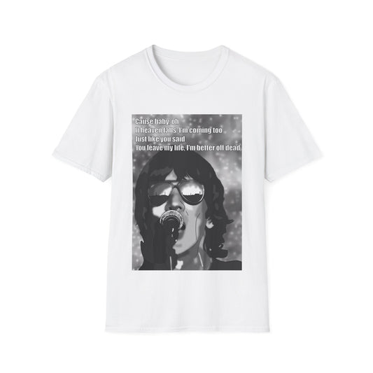 Richard Ashcroft Sonnet Retro Rock Singer T‑Shirt with Lyrics — Vintage Monochrome Band Tee
