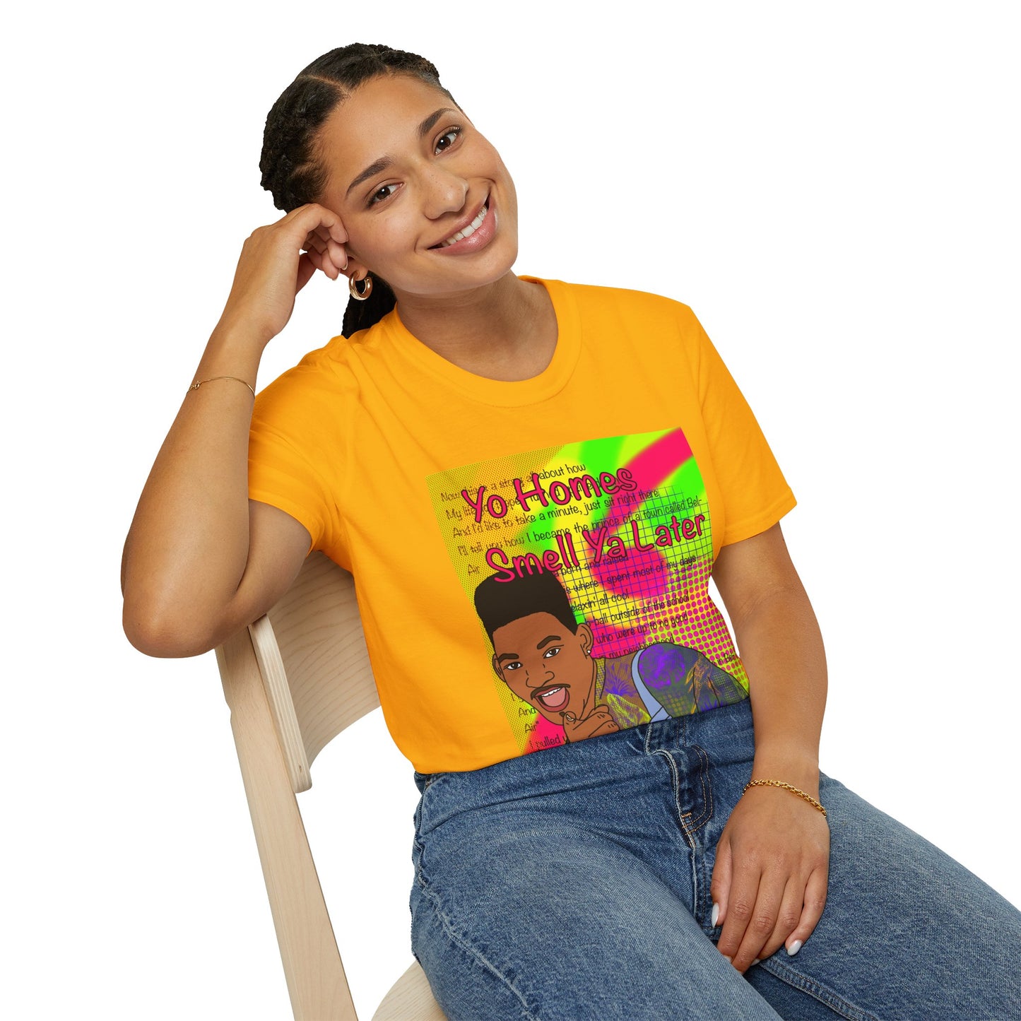 Fresh Prince Will Smith Graphic T-Shirt — 'Yo Home Smell Ya Later' Retro Pop Art Tee