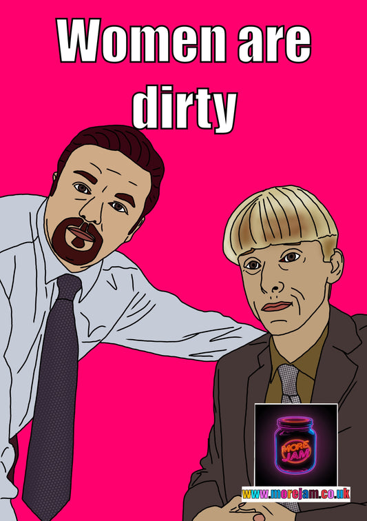 Valentine’s Day Card Gareth & David Brent The Office