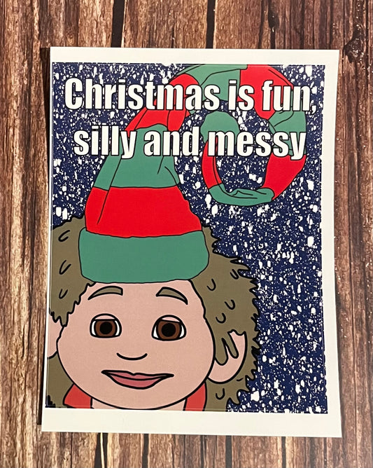 Silly Messy Tots Christmas Wine Labels