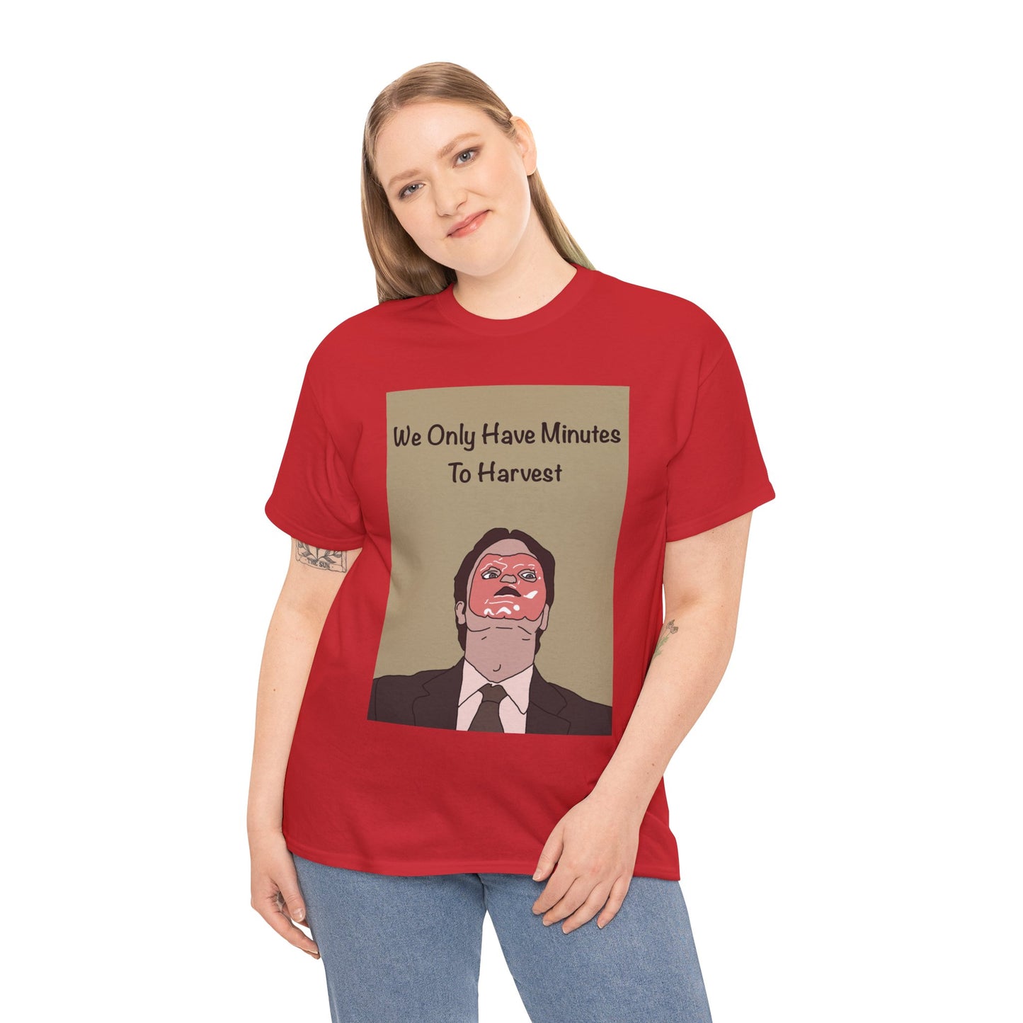 The Office Dwight Schrute Graphic T-Shirt — 'We Only Have Minutes To Harvest'