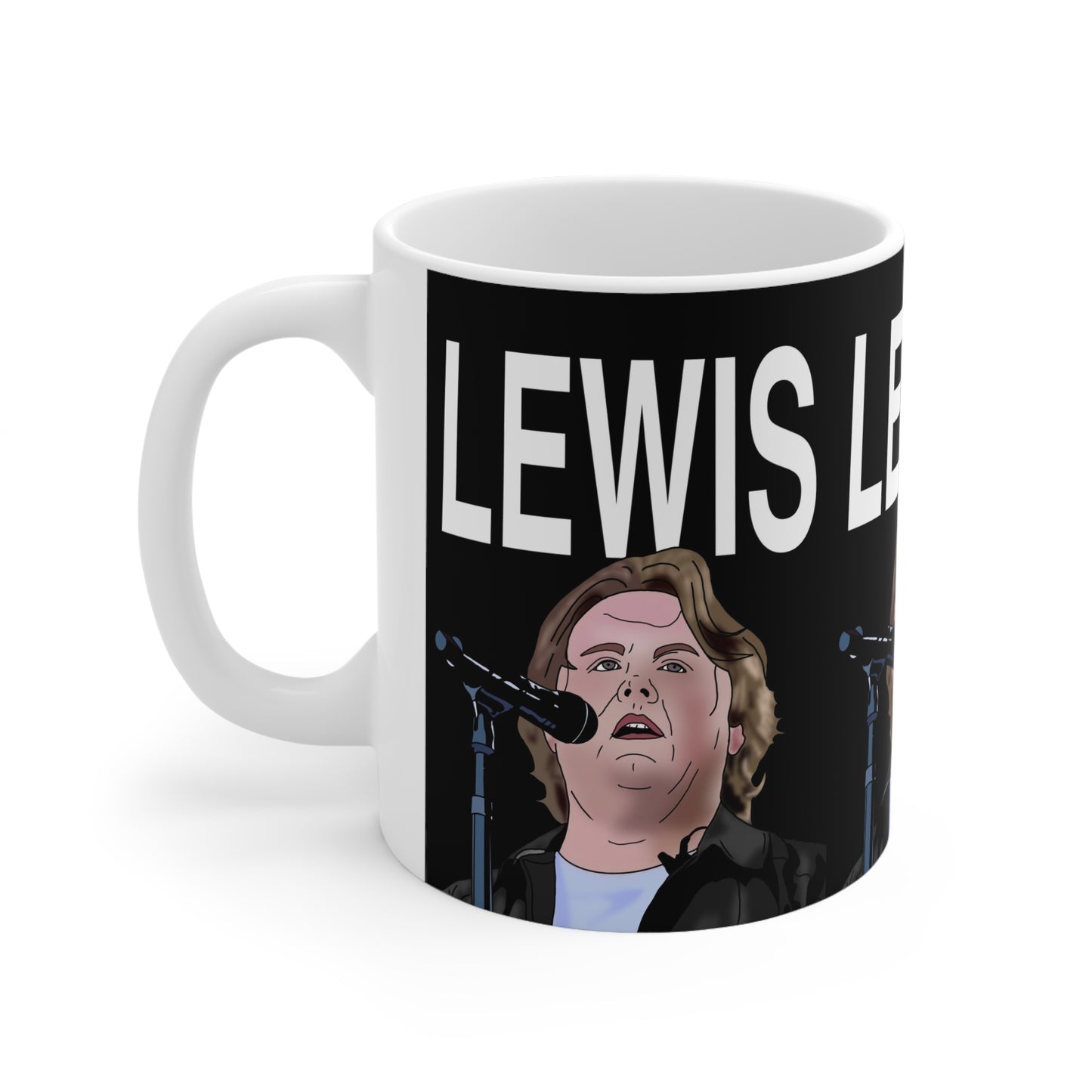 Illustrated Musician Ceramic Mug — 'LEWIS' CapaldiCoffee Cup