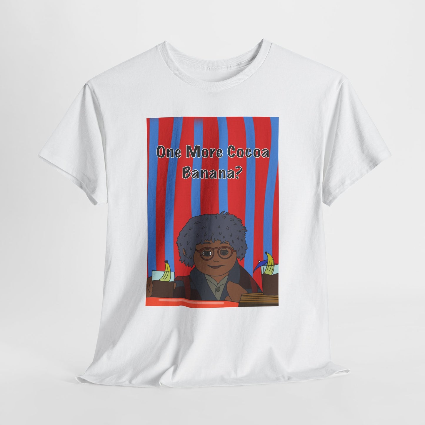 Graphic Tee — "One More Cocoa Banana?" Cozy Vintage Cartoon Holiday Shirt