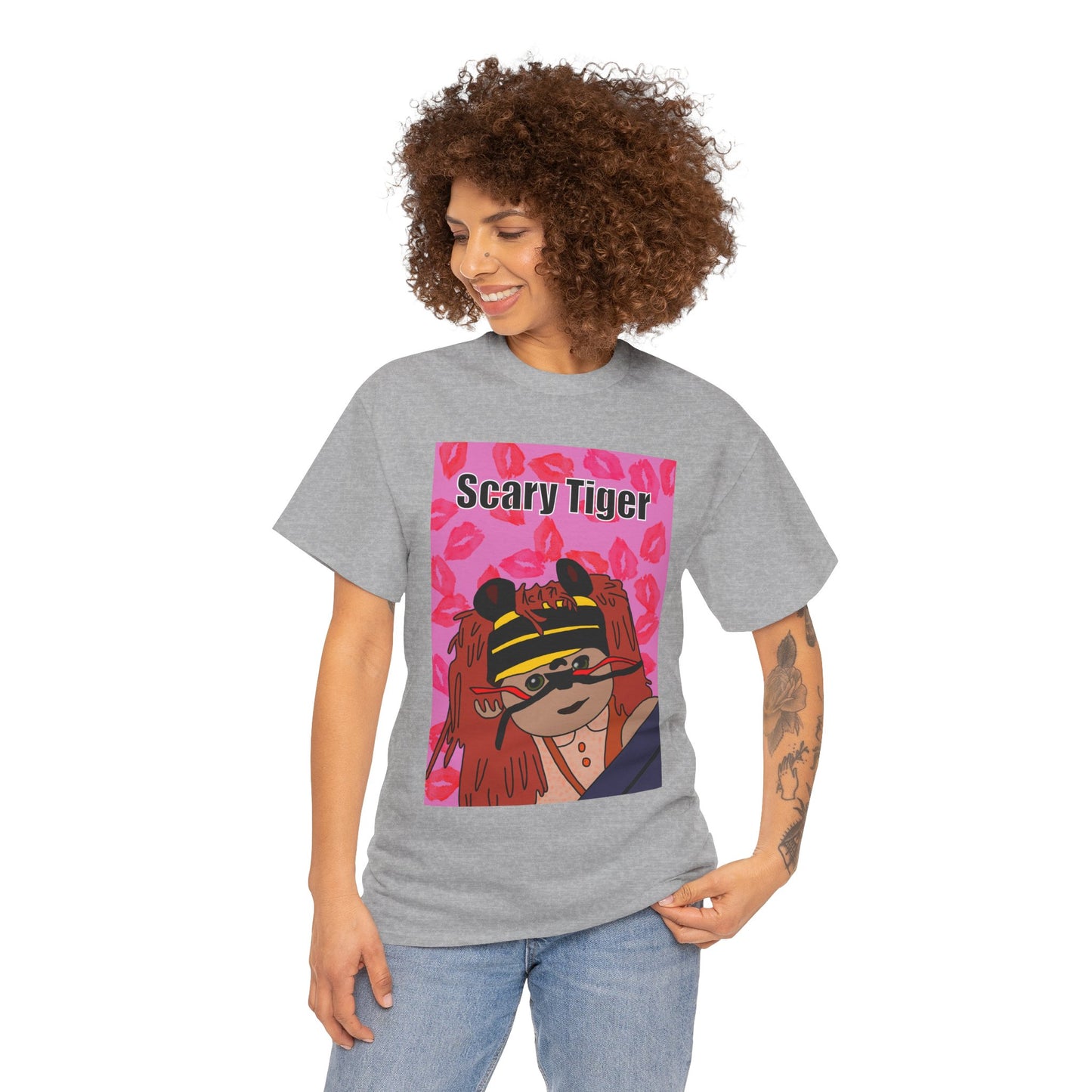 Limited Edition Valentines Day Scary Tiger Graphic Tee