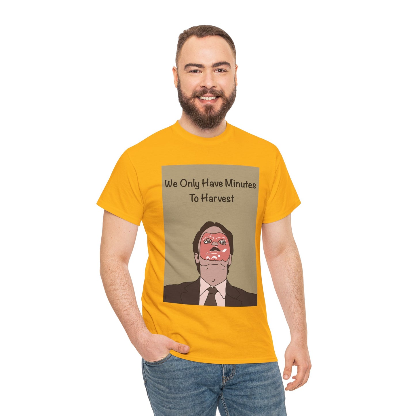 The Office Dwight Schrute Graphic T-Shirt — 'We Only Have Minutes To Harvest'