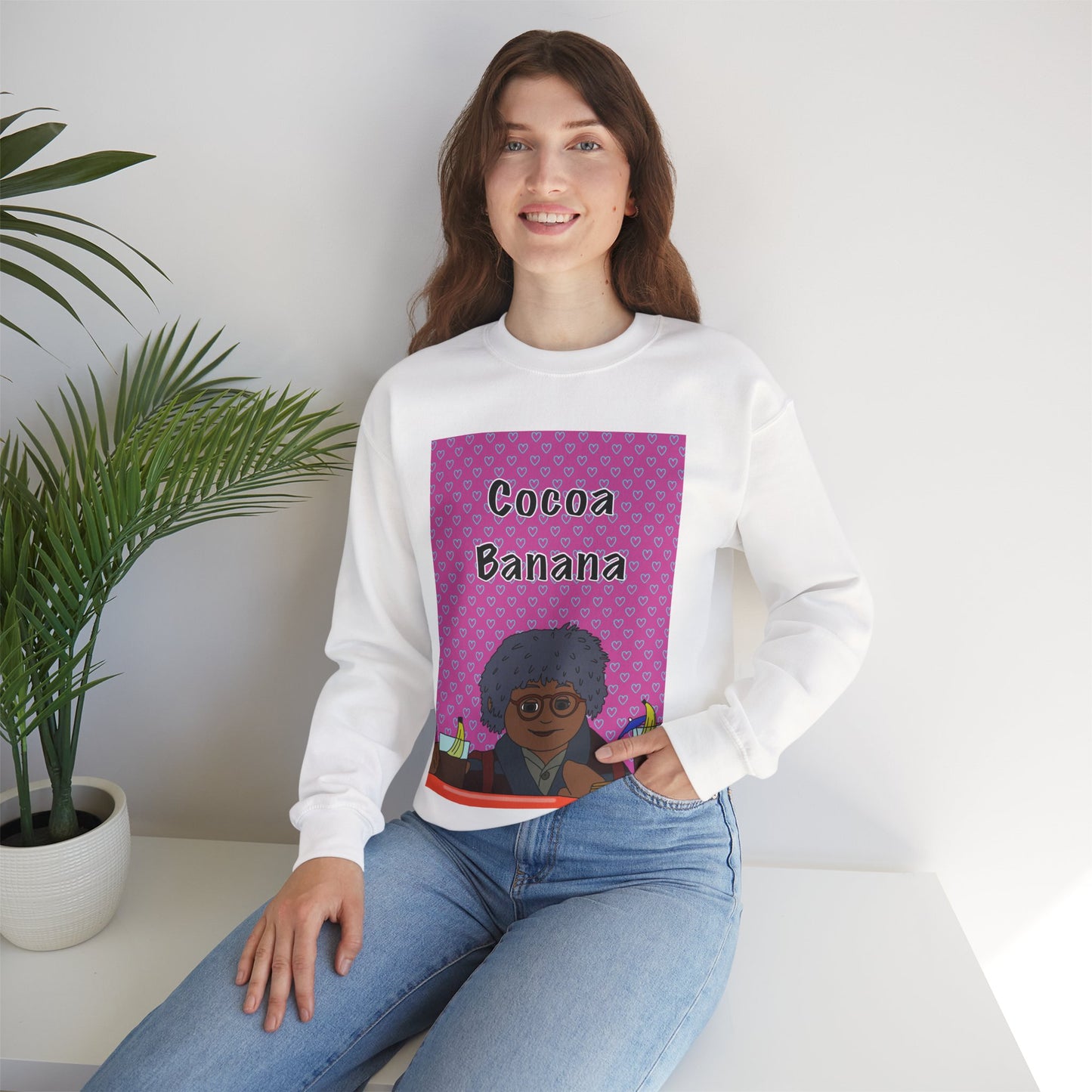 ** Limited Edition ** Cocoa Banana Crewneck Sweatshirt — Retro Cartoon Graphic
