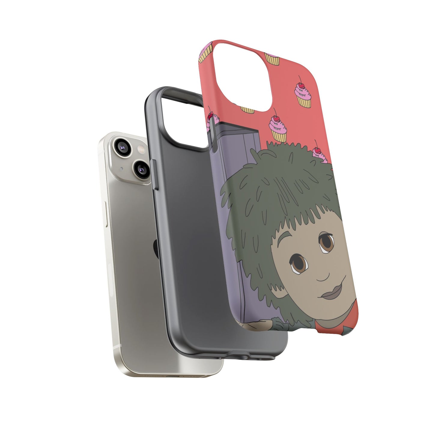 Cute Cupcake Tiny Phone Case — Whimsical Retro Character Protective Cover