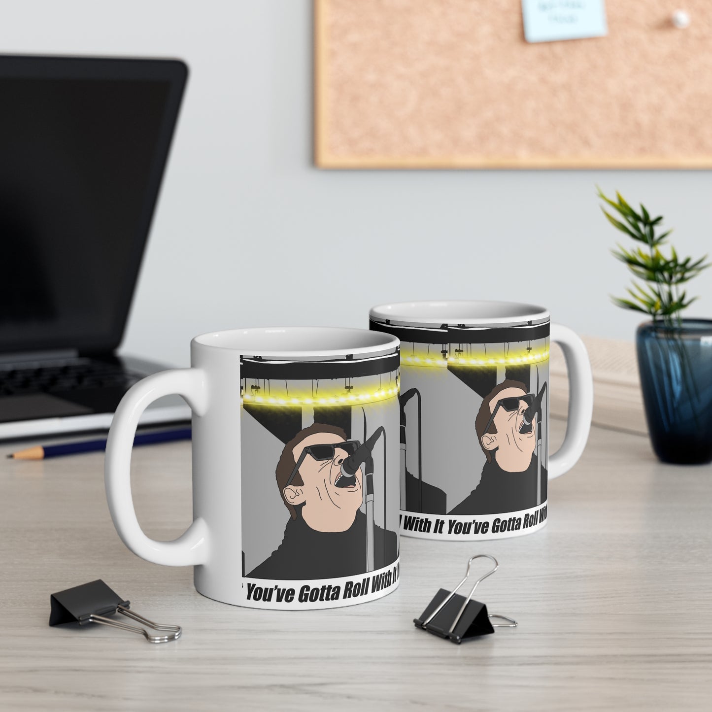 Roll With It Oasis Reunion Rock Band Coffee Mug — "You’ve Gotta Roll With It" Ceramic Mug