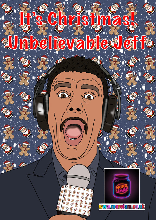 Christmas Card Chris Kamara Kammy Unbelievable Jeff