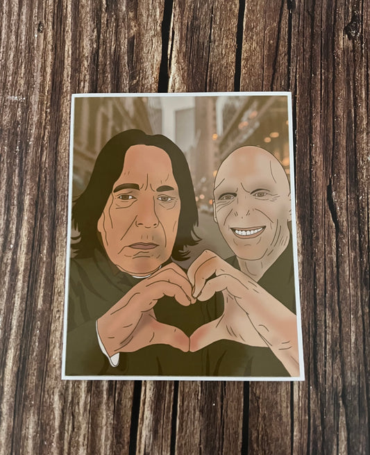 Harry Potter Snape Loves Voldemort Wine Sticker Labels
