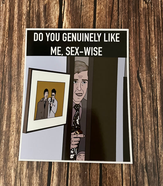 Alan Partridge Do You Like Me? S*x Wise Wine Sticker Labels