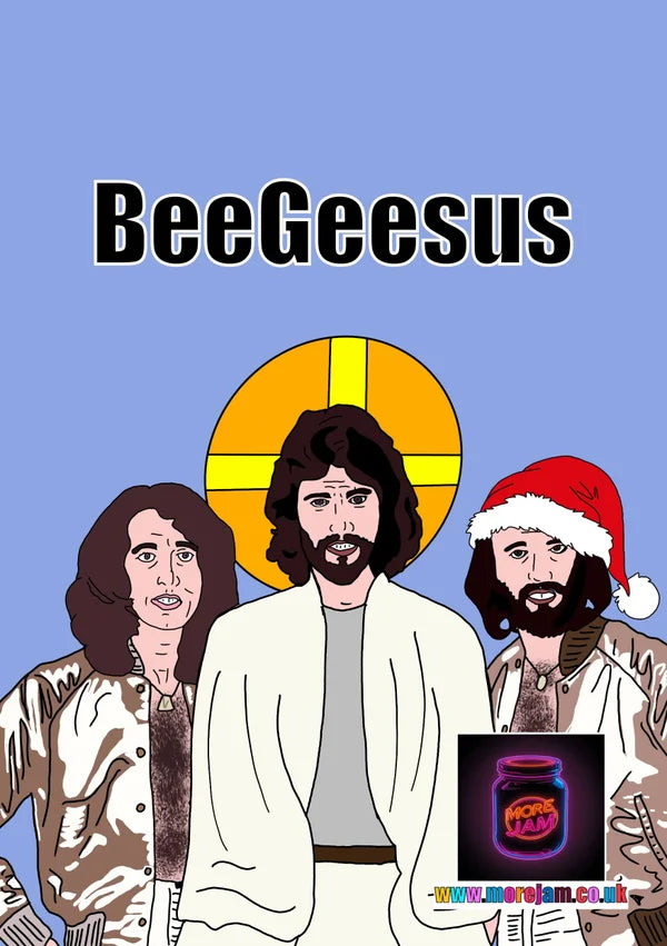 BeeGees BeeGeesus | Funny Christmas Card | More Jam