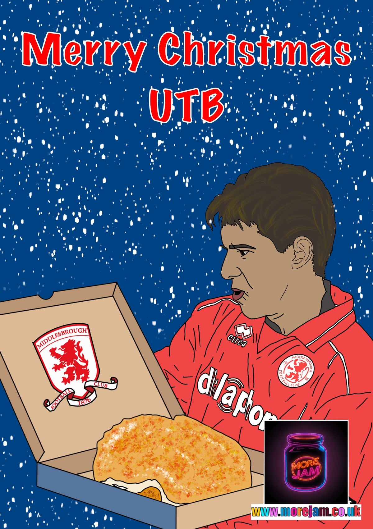 Juninho & Parmo UTB Boro | Funny Christmas Card | More Jam