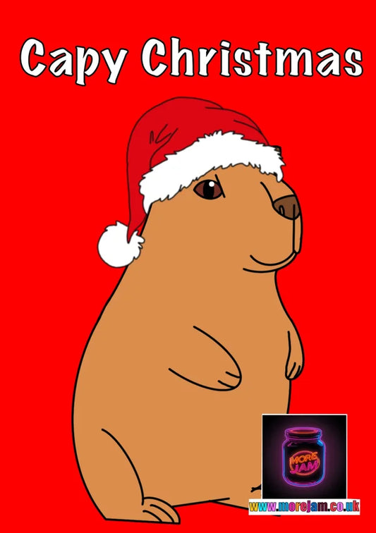 Capybara | Funny Christmas Card | More Jam