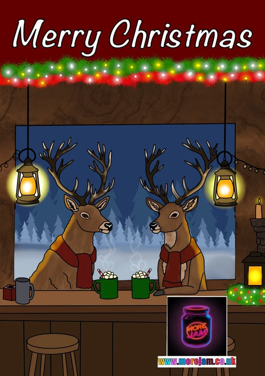 Cosy Reindeer | Funny Christmas Card | More Jam