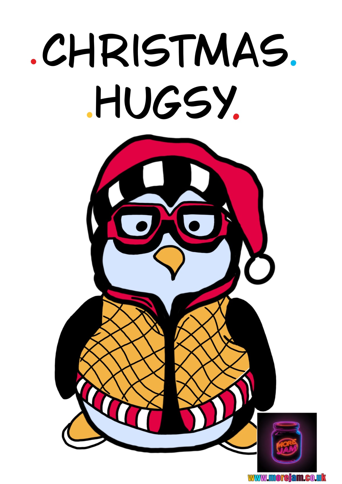 Friends Christmas Hugsy | Funny Christmas Card | More Jam