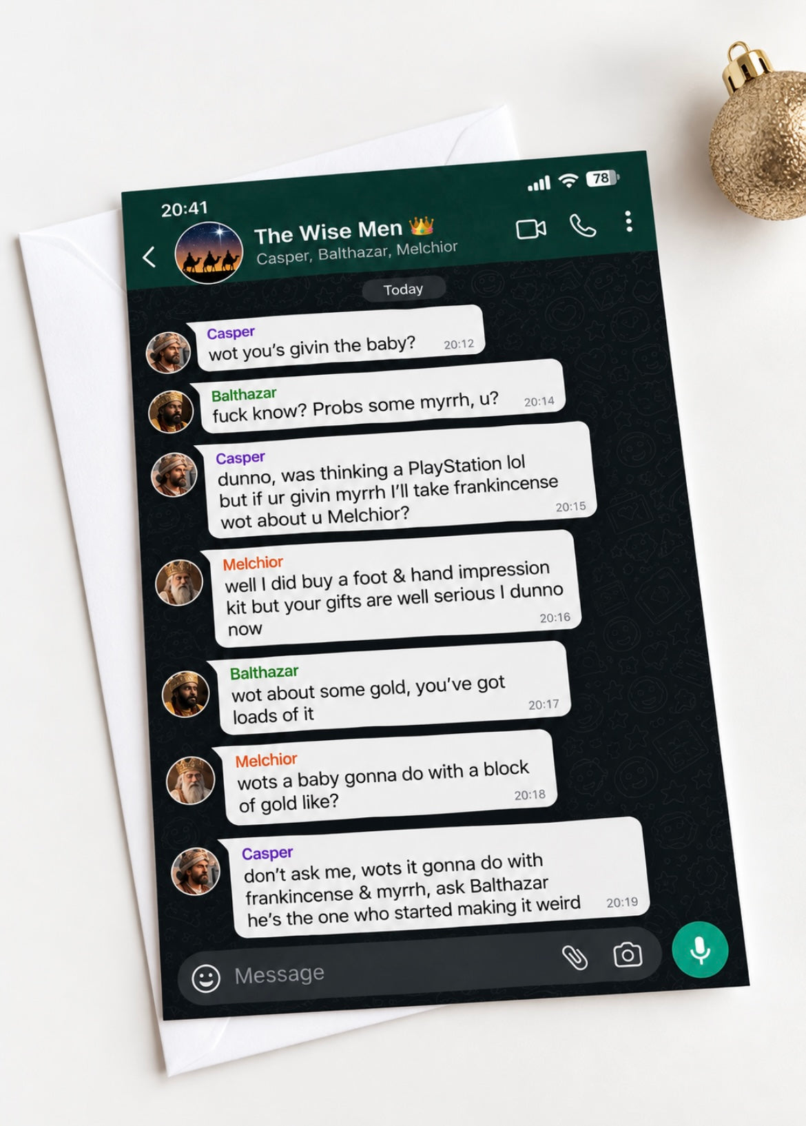 The Three Wise Men Group Chat - Gifts | Funny Christmas Card | More Jam