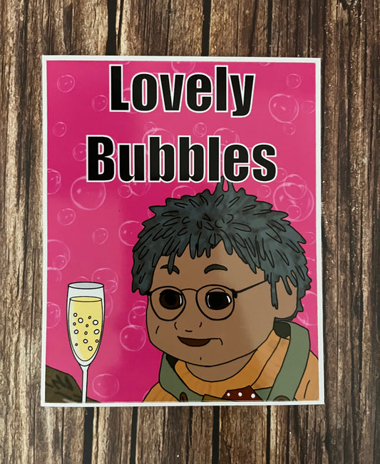 Lovely Bubbles Wine Sticker Labels
