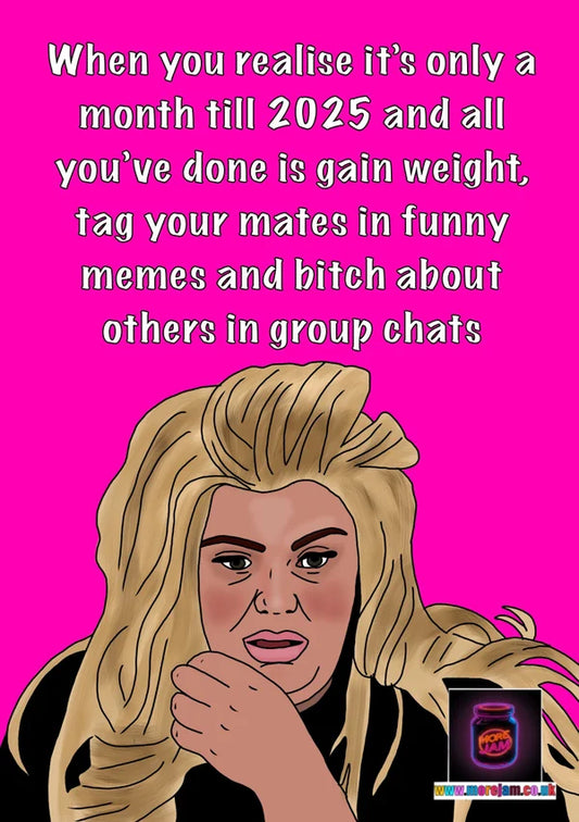 Gemma Collins | Funny Christmas Card | More Jam