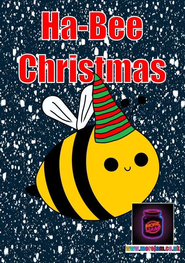 Ha-Bee Christmas | Funny Christmas Card | More Jam