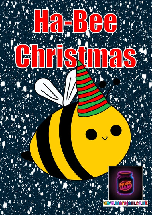 Ha-Bee Christmas | Funny Christmas Card | More Jam