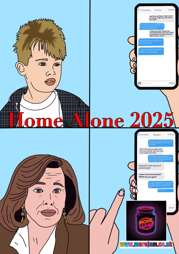 Home Alone If It Was Now | Funny Christmas Card  | More Jam