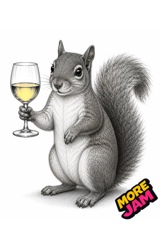 Sophisticated Squirrel Print UK | Unique A4 Wall Art | More Jam