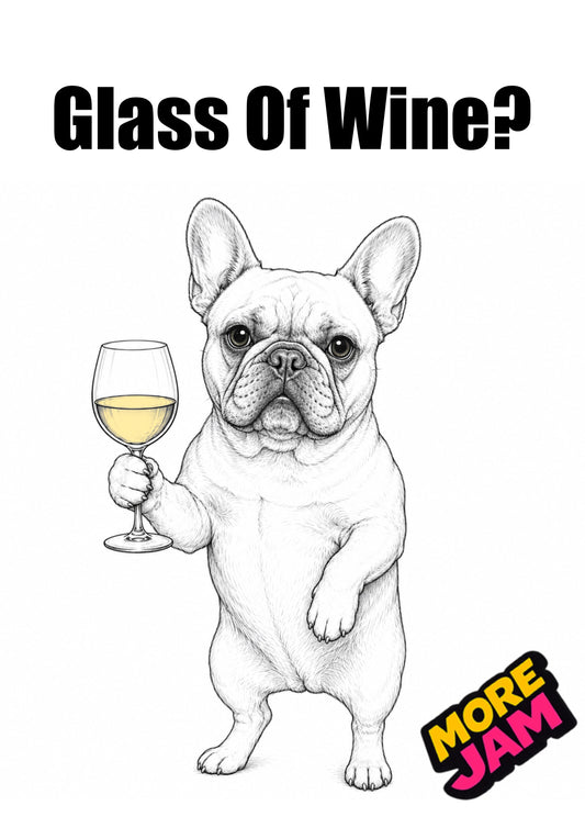 Sophisticated French Bulldog | Funny Birthday Card | More Jam