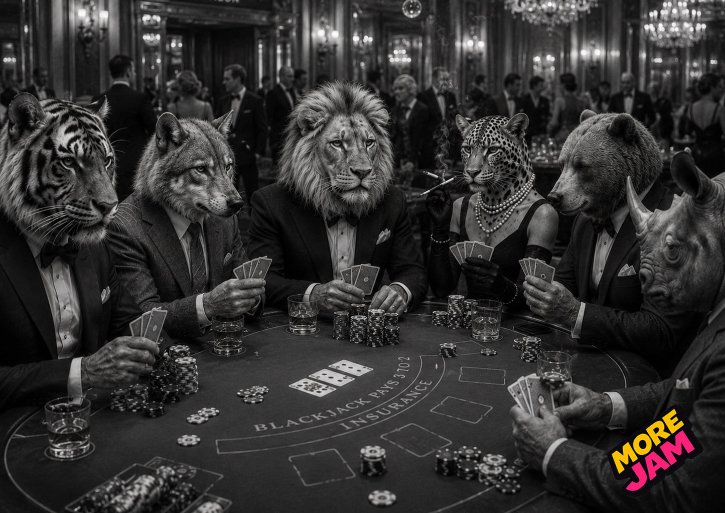 Sophisticated Casino Print UK | Unique A4 Wall Art | More Jam