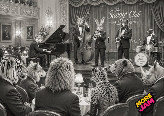 Sophisticated Jazz Band Print UK | Unique A4 Wall Art | More Jam