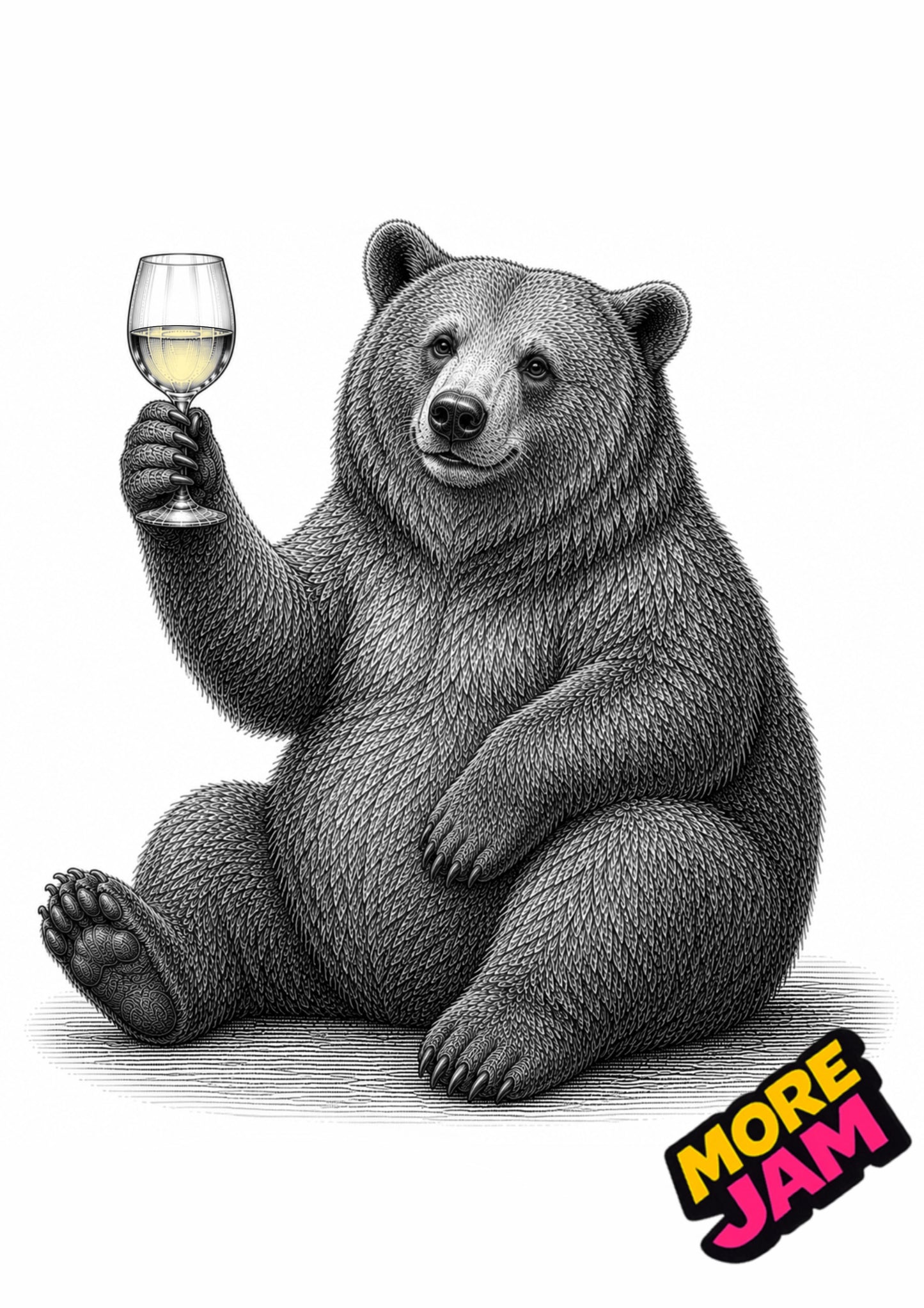 Sophisticated Bear Print UK | Unique A4 Wall Art | More Jam
