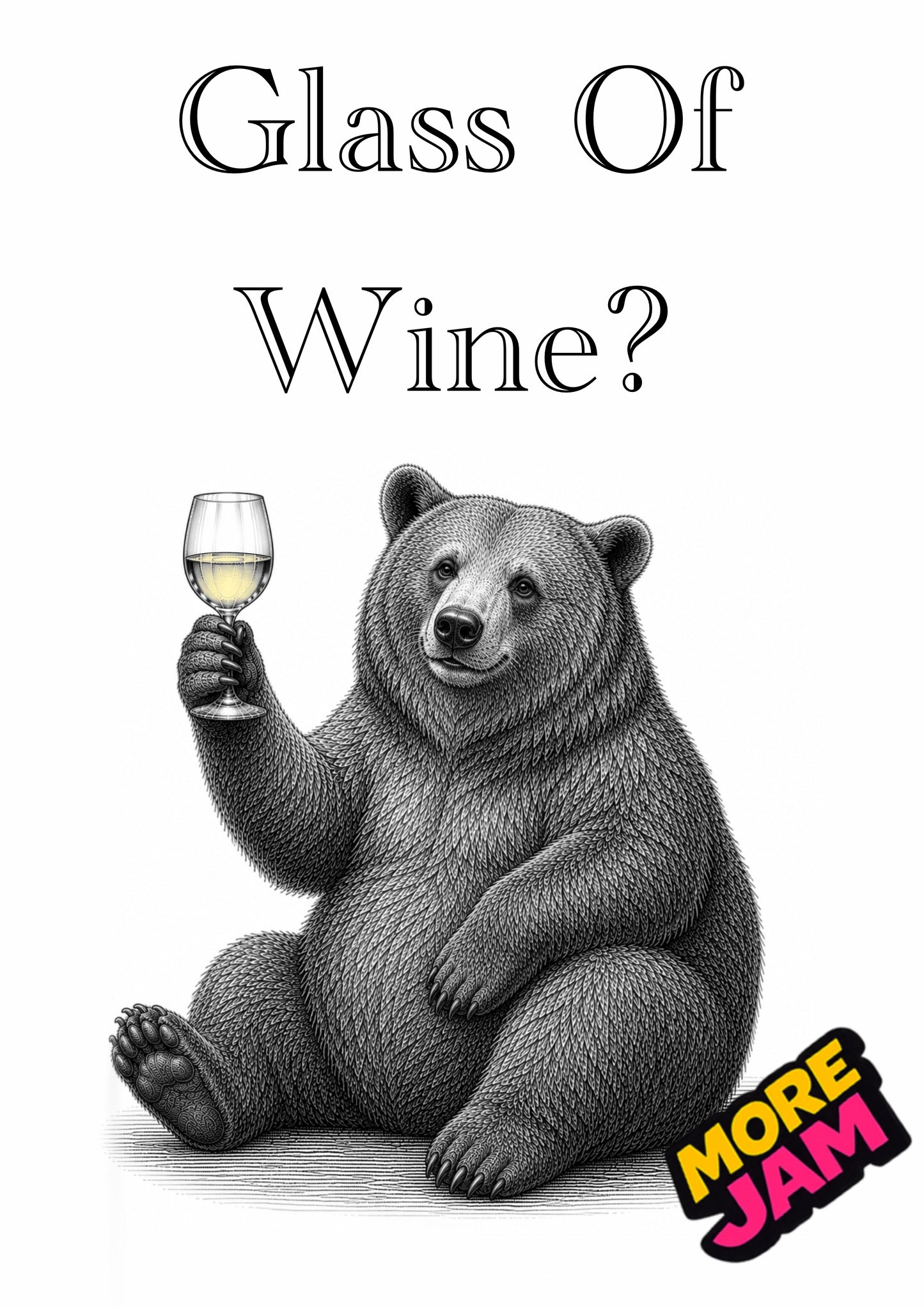 Sophisticated Bear | Funny Birthday Card | More Jam