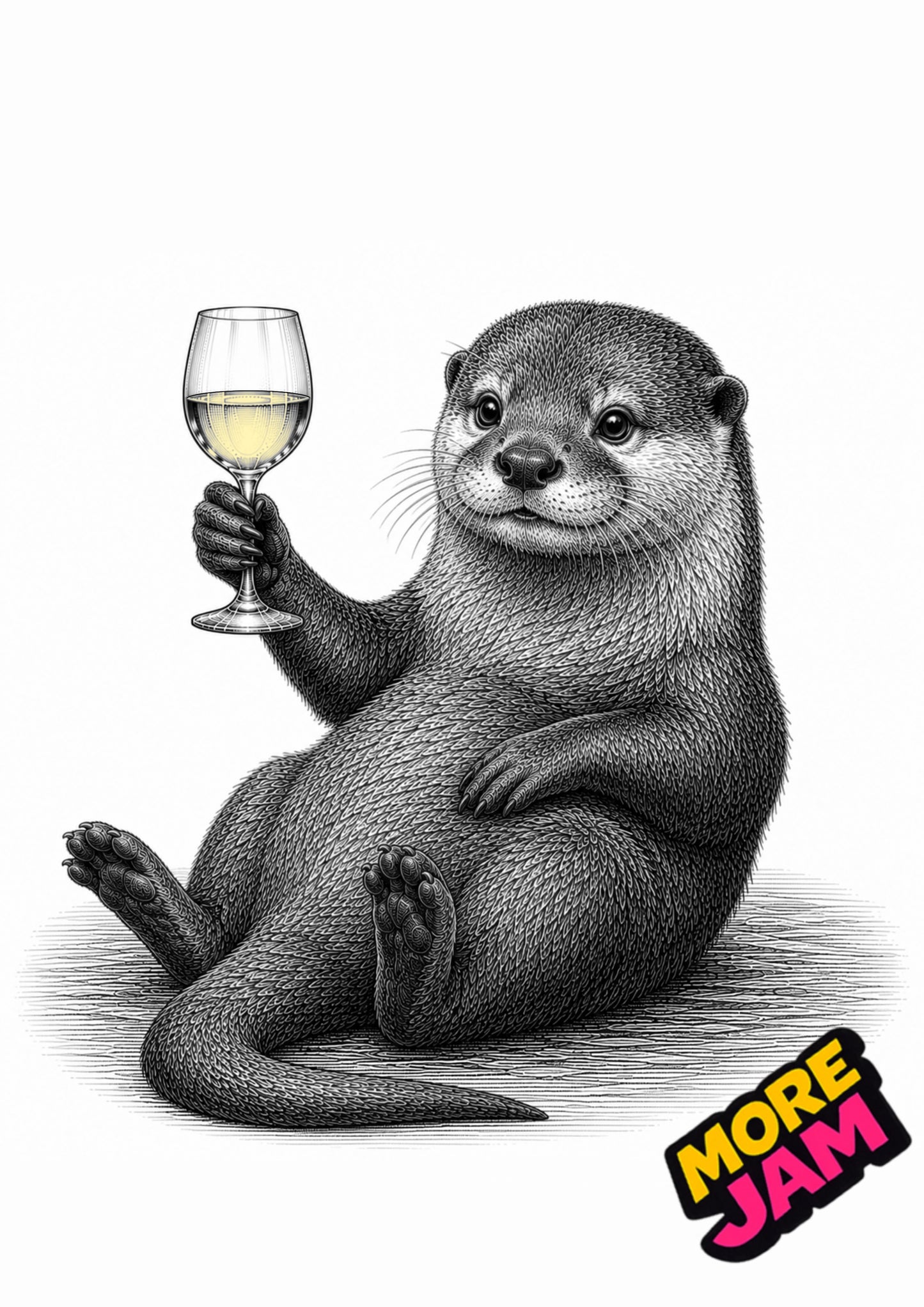 Sophisticated Otter Print UK | Unique A4 Wall Art | More Jam