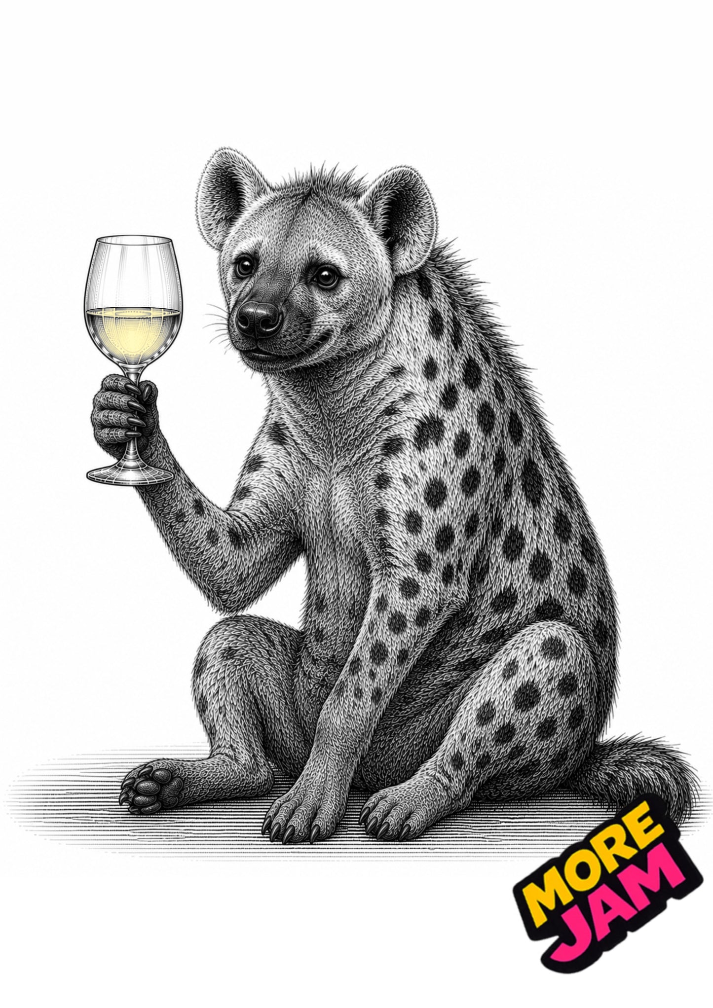 Sophisticated Hyena Print UK | Unique A4 Wall Art | More Jam