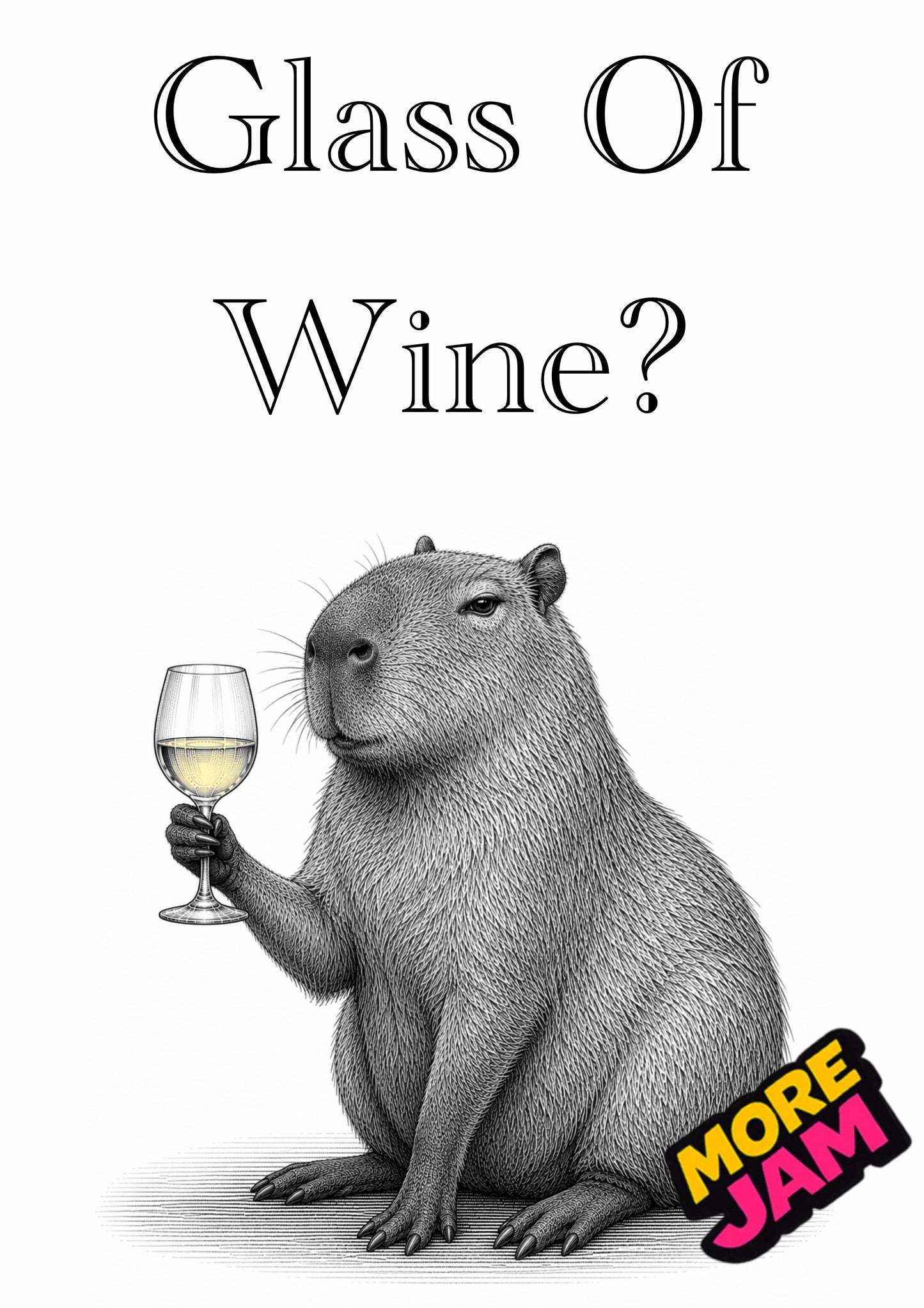 Sophisticated Capybara | Funny Birthday Card | More Jam