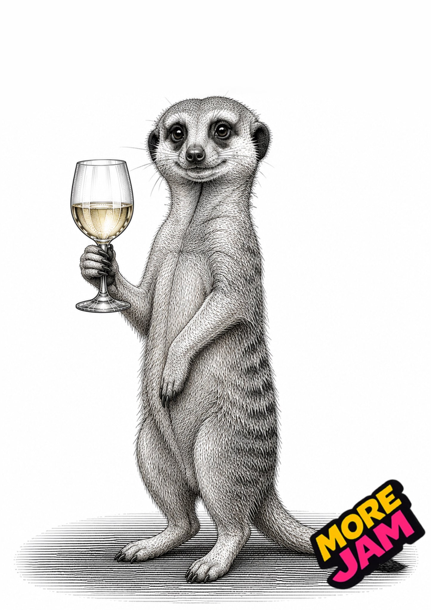 Sophisticated Meerkat Print UK | Unique A4 Wall Art | More Jam
