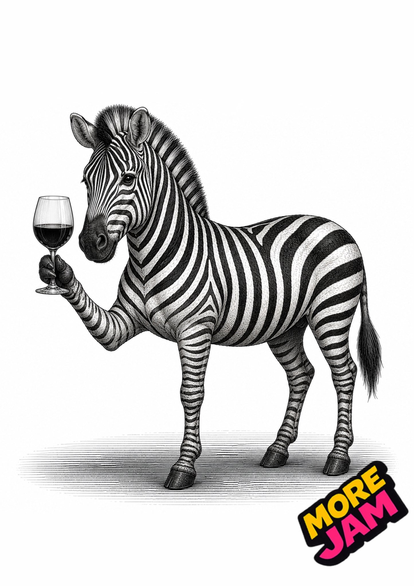 Sophisticated Zebra Print UK | Unique A4 Wall Art | More Jam