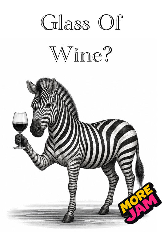 Sophisticated Zebra | Funny Birthday Card | More Jam