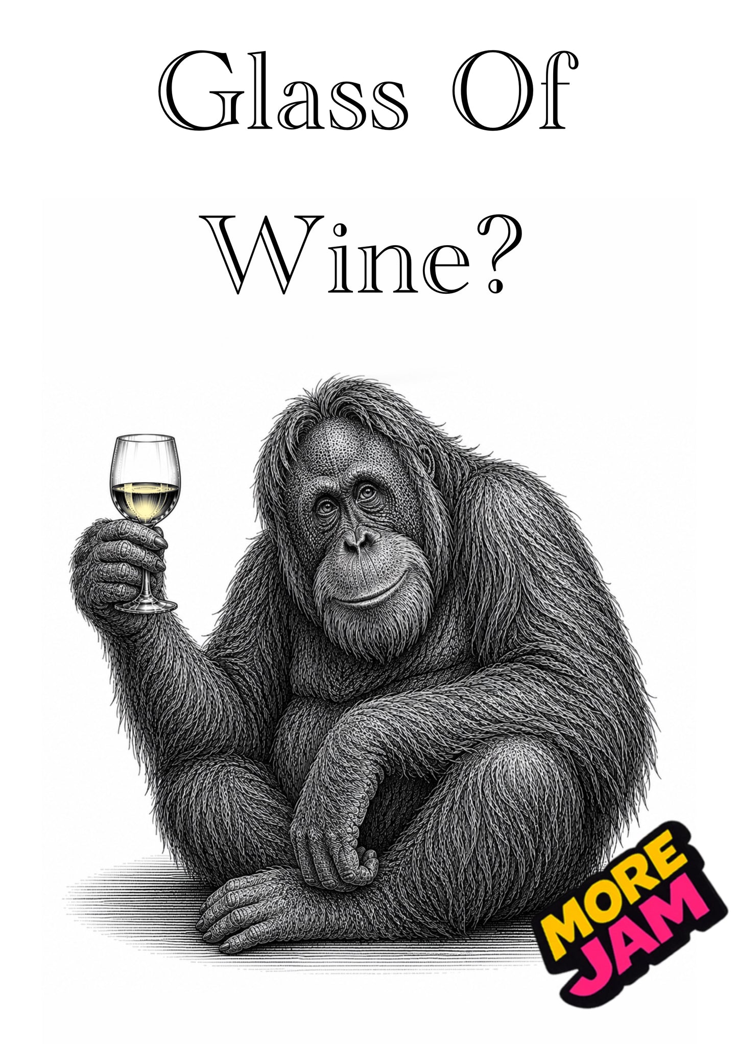 Sophisticated Orangutan | Funny Birthday Card | More Jam